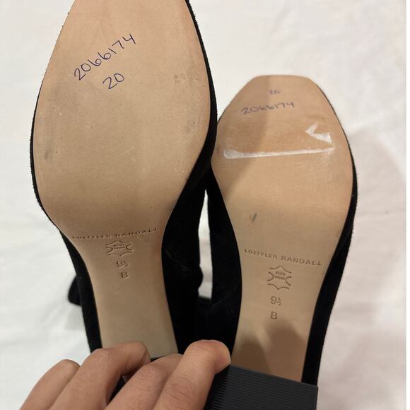 Loeffler Randall Womens Suede Block Heels Ankle Boots Shoes Black Size 9.5 - Picture 7 of 9